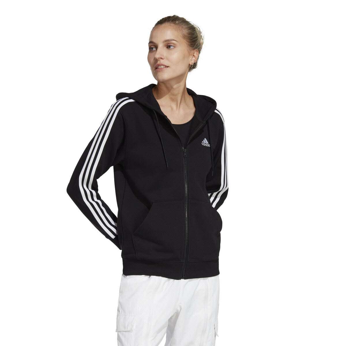 adidas Jacke W 3S FT FZ R HD Damen schwarz sportprofi